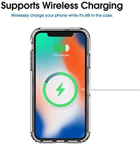 amCase Clear Case with Built-in Magnets Compatible with MagSafe, iPhone X/Xs (5.8"), Support Wireless Charging and Magnetic Stand, Strong Magnetic, Shockproof Protective