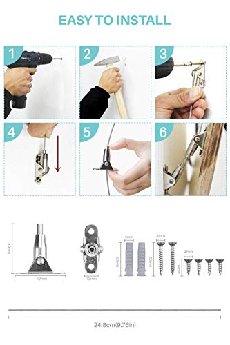 Furniture Straps for Baby Proofing(4 Pack), Metal Anti Tip Furniture Anchors Kit, Cabinet Wall Anchors Protect Toddler/Pet from Falling Furniture, Adjustable Earthquake-Resistant Child Safety Straps
