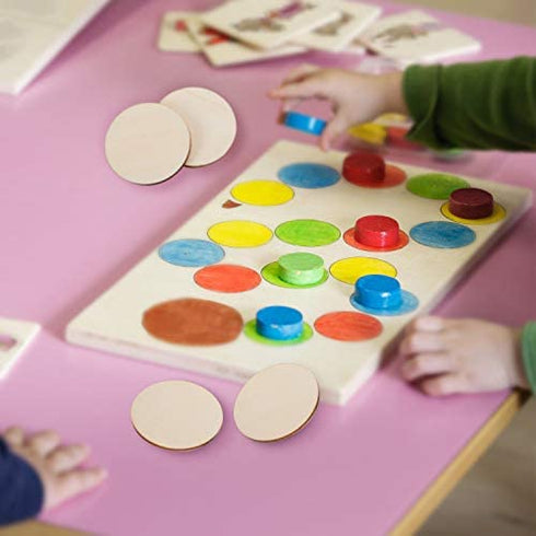 Boao 100 Packs 2 Inch Round Disc Unfinished Wood Circle Wood Pieces Wooden Cutouts Ornaments for Craft Supplies, Decoration, Laser Engraving Carving