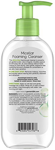 Garnier SkinActive Micellar Foaming Face Wash, For Oily Skin, 6.7 fl oz