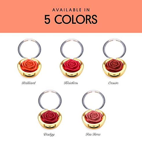 Winky Lux Cheeky Rose Blush, Cream Blush for Cheeks, Flower Blush with Vitamin E, Makeup Blush and Flower Makeup, Pink Tea Time