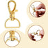 100 Pieces Swivel Clasps Snap Hooks and D Rings Keychain Clip Hook Lobster Claw Clasp for Keychain Making and Sewing Project (20 mm Outside Width) (24 mm Outside Width)