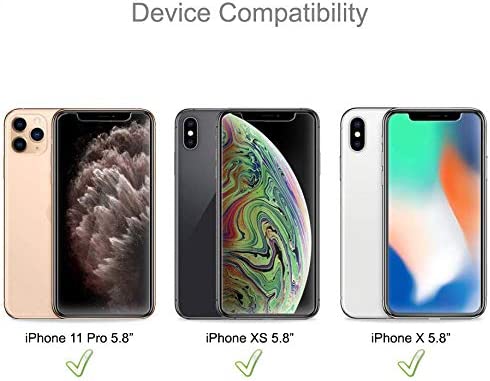 (6 Pack) Supershieldz Designed for Apple iPhone 11 Pro, iPhone XS and iPhone X (5.8 inch) Screen Protector, Anti Glare and Anti Fingerprint (Matte) Shield