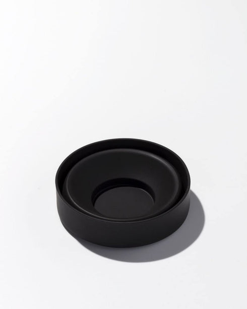 W&P Microwave Silicone Popper Maker | Black | Collapsible Bowl w/Built in Measuring, BPA, Eco-Friendly, Waste Free, 9.3 Cups of Popped Popcorn