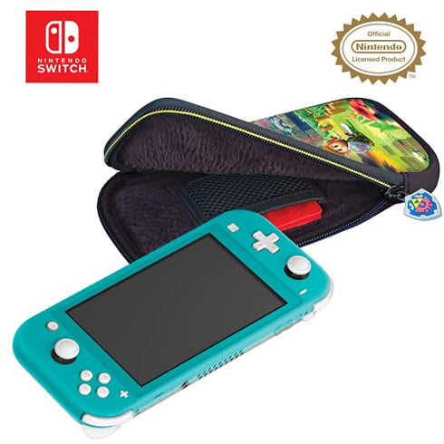 Game Traveler Licensed Nintendo Switch Lite Slim Zelda Case - Protective Vinyl Case with Loop Handle and Game Case Storage - Nintendo Switch