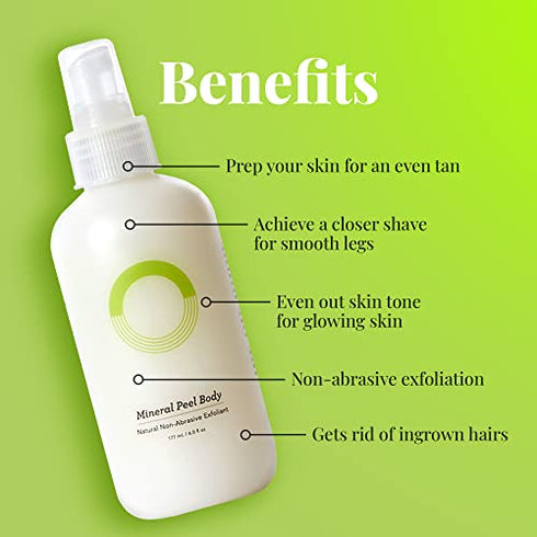 ORG Body Scrub Deep Gel Exfoliator for Glowing and Smooth Skin - Korean Exfoliating Peel Skincare - Natural Cruelty Free Formulation for Sensitive Skin 6oz