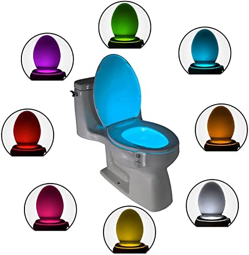 The Original Toilet Night Light Tech Gadget. Fun Bathroom Motion Sensor LED Lighting. Weird Novelty Funny Birthday Gag Stocking Stuffer Gifts Ideas for Him Her Guy Men Boy Toddler Mom Papa Brother
