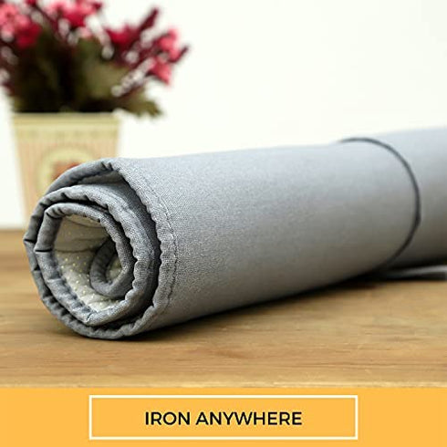 Ironing Mat for Table Top, Ironing Blanket, Portable Ironing Pad for Washer, Dryer, Pad for Travel, Non Slip Dots Backing, Iron Board Alternative Cover with Padding for Laundry (21x28 inch)