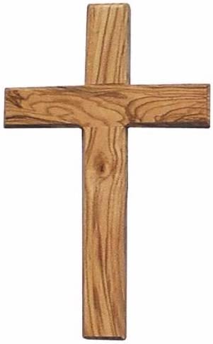 Holy Land Market Wall Cross-Olive Wood-Plain-8 In.
