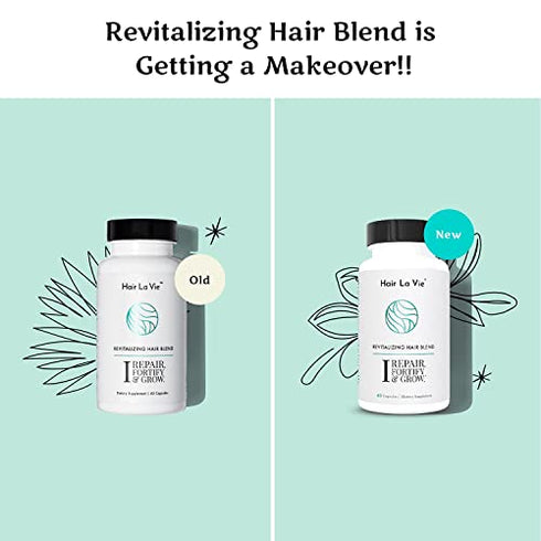 Hair La Vie Revitalizing Blend Hair Vitamins with Biotin, Collagen and Saw Palmetto
