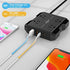 Power Strip with USB C, Aijoy 4 Outlets and 4 USB Ports, Desktop Charging Station with 20W USB C, 5 ft Extension Cord, Compact for Travel, Cruise Ship, Dorm Rooms, and Office, Black