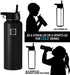 IRON °FLASK Carabiner Straw Lid for Wide Mouth Insulated Sports Water Bottles, Simple BPA Free, 2 Lids, 4 Straws, 2 Cleaning Brushes