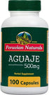 Aguaje 500mg - 100 Capsules - Peruvian Naturals | Moriche Palm Fruit Powder from Peru (Buriti in Brazil)