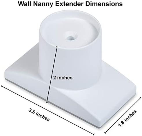 Wall Nanny Extender - 2.5 Inch Baby Gate Extension Kit (Made in USA) Extends Pressure Mounted Gates + Protects Walls + Stabilizes Gate - for Child, Pet & Dog Gates, Works on Stairs, Protector (4 Pack)