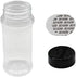 Set of 12Pcs Empty Plastic Spice Jars, 3.3 Fluid Ounces/100ml Spice Containers for Storing BBQ Seasoning Salt Pepper,Glitter Shakers Bottles (Black)