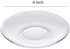 Sizikato 6pcs Clear Glass Snack Plate, Restaurant Dessert Plate, Tea Table Decoration Tea Bag Holder. 4 Inch