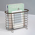 mDesign Steel Magazine Holder Storage Organizer Bin - for Bathroom, Living Room, Home Office Organization - Holds Papers, Books, Files, Folders - Omni Collection - Bronze