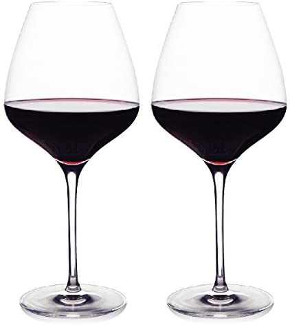 The One Wine Glass - Perfectly Designed Shaped Red Wine Glasses For All Types of Red Wine By Master Sommelier Andrea Robinson, Premium Set Of 2 No Lead Crystal Glasses, and Break Resistant