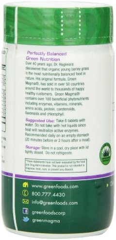 Green Foods Green Magma Nutritional Supplement, 250 Tablets