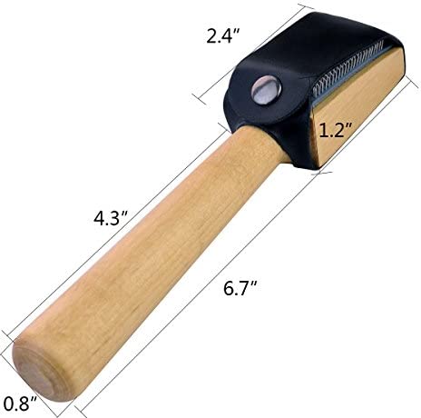 Jmkcoz Dancing Shoes Brush Wooden Suede Sole Shoe Brush Cleaner Cleaning Brush for Modern Latin Dance Shoes Wire Brush
