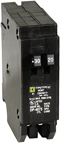 Square D - HOMT3020CP Homeline 1-30-Amp 1-20-Amp Single-Pole Tandem Circuit Breaker