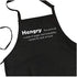 ApronMen - Hangry Definition - Funny BBQ Apron for Dads - 1 Size Fits All Chef Quality Cotton 4 Utility Pockets, Adjustable Neck and Extra Long Waist Ties - Black Color