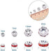 Allb 100Pcs Rondelle Spacer Beads 8mm Silver Plated Czech Crystal Rhinestone for Jewelry Making Loose Beads for Bracelets