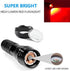 Deep Red Light Flashlight 670nm Single Mode Long Range Red Hunting Flashlights Torch with Zoomable for Astronomy, Aviation, Night Observation-Black