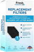 6-Piece Litter Box Filters for Hooded Cat Litter Box – Activated Charcoal Filters Eliminate up to 99% of Litter Box Odors – 6 Inch x 6.5 Inch Trimmable Pads