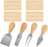 Set of 8, Wood Handle Cheese Knives and Spreaders, DaKuan Cheese Slicer Cheese Cutter Condiment Knives Set