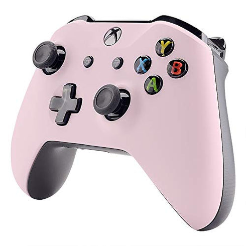 eXtremeRate Cherry Blossoms Pink Faceplate Cover, Front Housing Shell Case, Comfortable Soft Grip Replacement Kit for Xbox One S & Xbox One X Controller (Model 1708) - Controller NOT Included