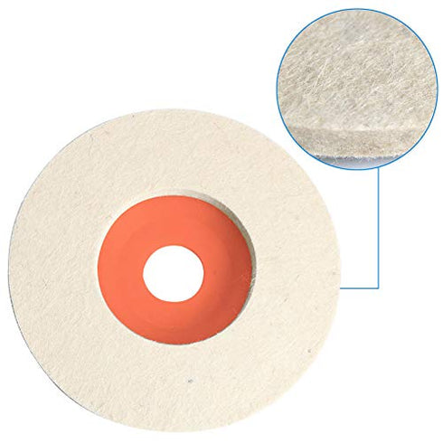 7PCS 4.5" x 7/8" Inch Wool Felt Disc Polishing Buffing Wheel Pad