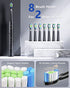 Dnsly Ultrasonic Electric Toothbrush for Adults , Battery Electric Toothbrushes , 8 Sonic Toothbrush Heads , 5 Modes with Smart Timer , 2 Hours Charge for 30 Days Use