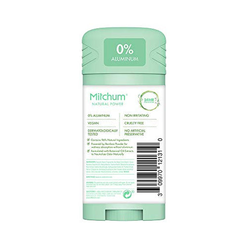 Mitchum Natural Power Deodorant for Women, Eucalyptus - 2.7 oz