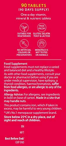 Vitabiotics Menopace Tab, 90 Count