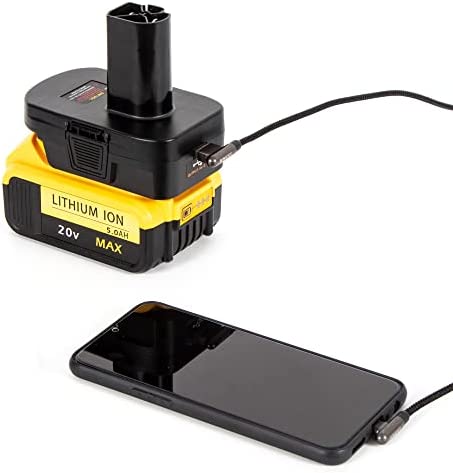 ZDTZAN Battery Adapter DM18GL for Craftsman C3 19.2V Cordless Tools, for DeWalt and for Milwaukee 18V/20V Lithium Battery to for Craftsman 19.2V Battery Cordless Tool, with USB