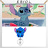 Cartoon Stitch Badge Reel Retractable ID Card Badge Holder with Alligator Clip Name Badge for Student Nurse Employee Coworker (BRL Stitch)