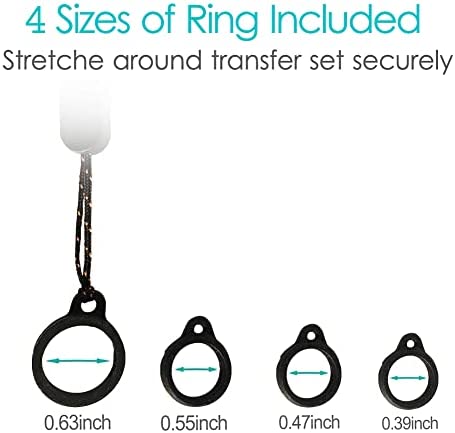 PD Catheter Lanyard Peritoneal Dialysis Holder Adjustable Length Secure Necklace Belt Accessories Women Men (2PCS Lanyards + 4PCS Silicone Rings)