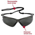 KLEENGUARD V30 Nemesis Polarized Safety Glasses (28635), Polarized Smoke Lenses, Gunmetal Frame