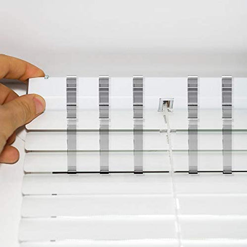 Jetec Valance Clips 2.5 Inch Blind Valance Clips Hidden Window Valance Clips Clear Plastic Valance Retainer Clips for Home Window Blinds (20)