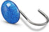 CHICTIE Blue Shower Curtain Hooks Rings,Set of 12 Decorative Marble Crack Shower Curtain Hooks,Stone Rustproof Shower Rings for Bathroom Curtains Rods