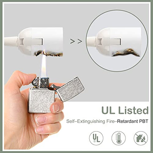 JACKYLED Extension Hanging Lantern Cord Cable UL 12Ft E26 E27 Socket On/Off Switch Plug in Pendant Lighting for Kitchen Bedroom Plant Growth Light