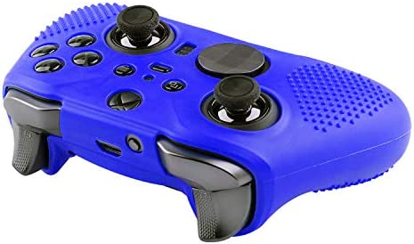 AreMe Soft Anti-Slip Silicone Protective Cover Skins Case with Rubber Thumb Grips Analog Caps for New Xbox One Elite Series 2 Controller (Blue)