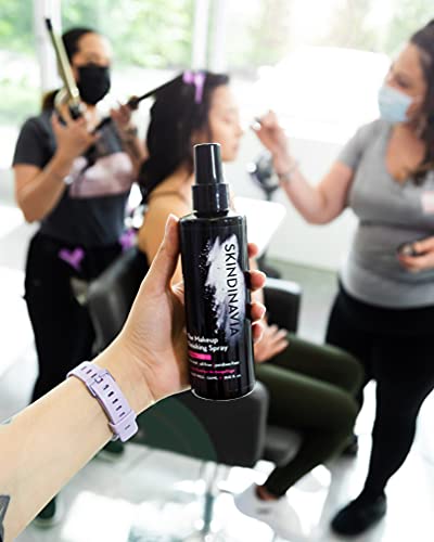 Skindinavia Makeup Setting Spray Wedding Extreme Hold ParabenFree, OilFree, HeatResistant, Waterproof, Sweat Proof, Longwear Longlasting Beauty Skin Care Finishing Make Up, Bridal, 4 Fl Oz