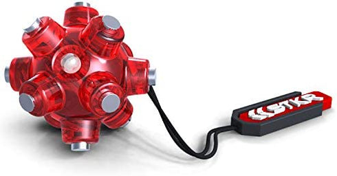 STKR Concepts Magnetic Light Mine Hands - Free Task Light Stocking Stuffer - 3 - Pack, Red