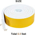 Yotache White Foam Weather Stripping Adhesive 2 Inch Wide X 3/8 Inch Thick, for Windows Air Conditioning AC Insulation, Garage Door Sealing, Total 6.5 Feet Long