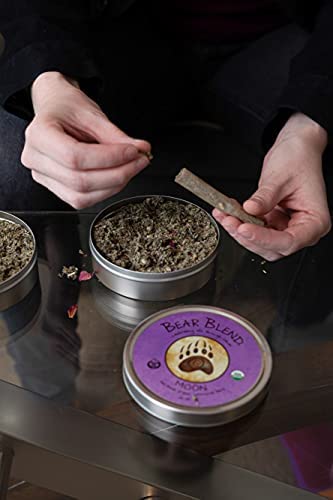 Bear Blend Organics Moon Herbal Ceremonial Blend 22g - Herbal Smoking Blend - Smokable Herbs - Herbal Tea - Herbal Cigarettes Tobacco Free Nicotine Free - Herbal Smoke Cigarettes