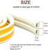 Indoor Weather Stripping,Self Adhesive Foam Window Seal Strip for Doors and Windows Weatherstrip Gap Blocker,7/20-Inch x 6/25-Inch x 8-Feet,(2 Seals Total 16Feet) White