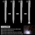 4 Pieces Lighted Tip Pen Metal Ballpoint Pen with Light LED Lighted Pen Black Ink Writing Pen with 8 Pieces Pen Refills for Writing in the Dark