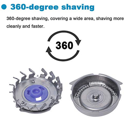 HQ8 Shaving Heads, Shaver Heads Blades Replacement for Phi-lip-s Norelco Electric Shaving Head Razor Blades PT720 PT724 PT730 AT810 AT830 HQ8160 8890XL (3 Pack)